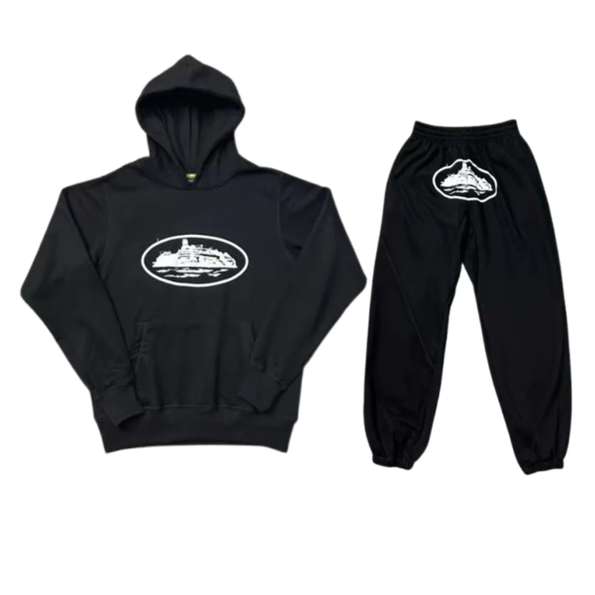 Other Black Ship Print Tracksuit Set Black - 1