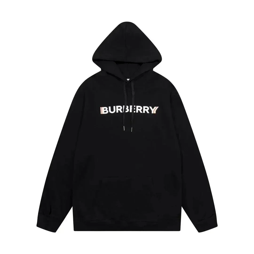 Burberry Burberry Black Logo Hoodie Sweatshirt Black - 1