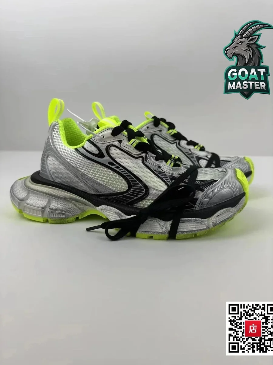 Balenciaga Balenciaga Triple S Silver/Neon Green Sneakers Silver - 1