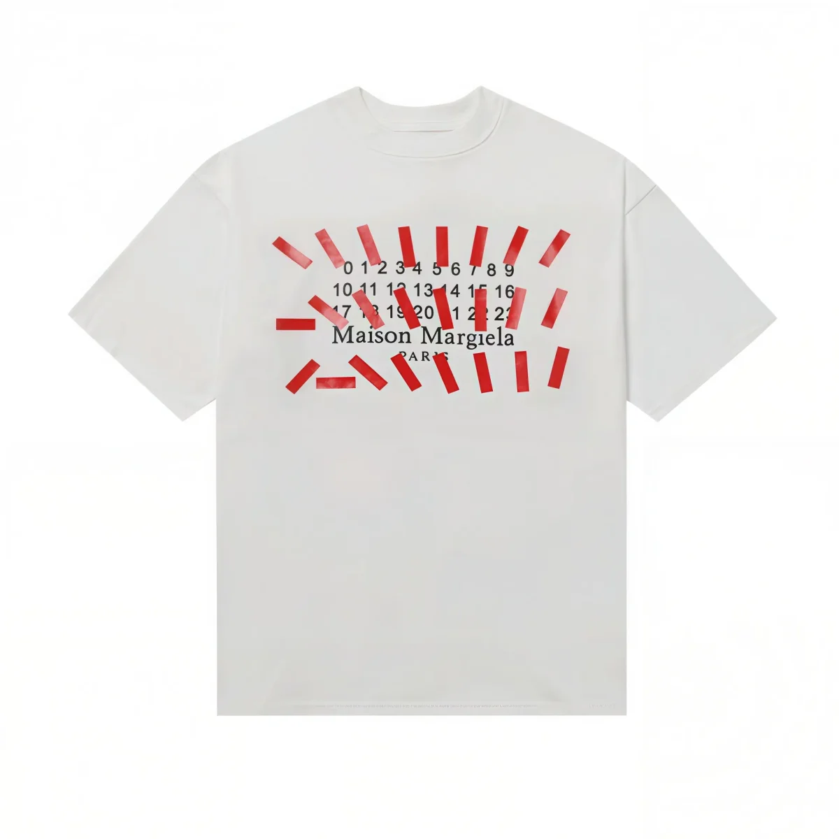 Maison Margiela Maison Margiela White Red Print T-Shirt White - 1