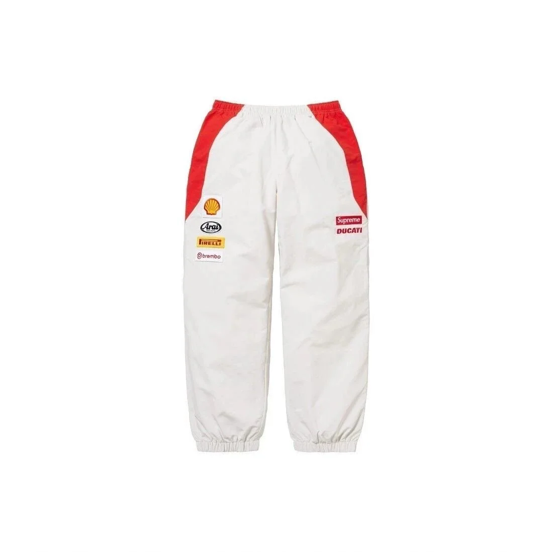 Supreme Supreme White & Red Shell Ducati Track Pants White - 1