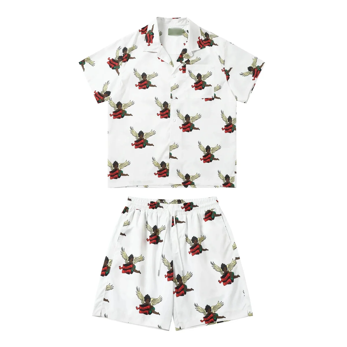 Other Unisex Angel Print Set White Casual Co-ord Set White - 1