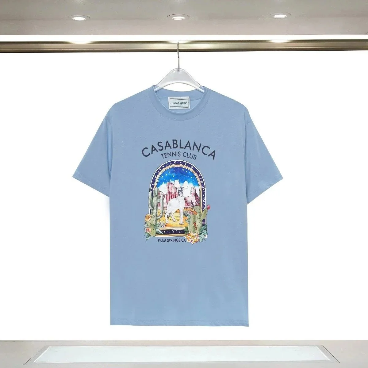 Casablanca Casablanca Tennis Club Blue Graphic T-Shirt Blue - 1