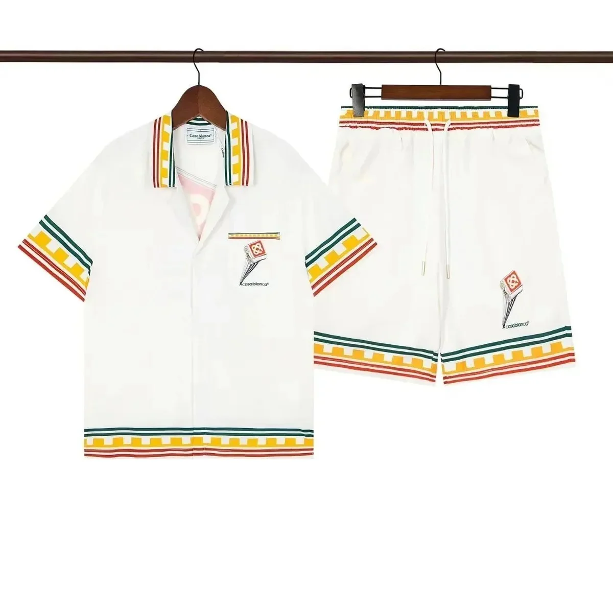 Casablanca Casablanca Tennis Club White Set with Colorful Stripes White - 1
