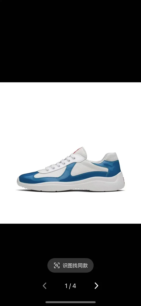 Prada Prada Sneakers White/Blue Low Top Blue - 1