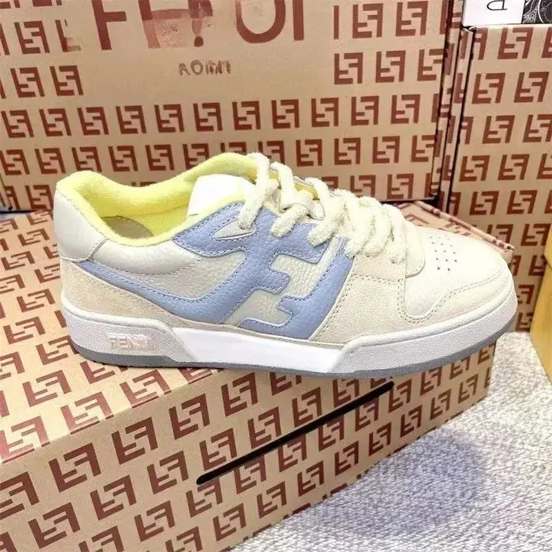 Fendi Fendi Textile Low Sneakers White/Blue White - 1