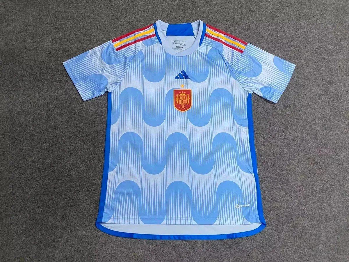 Adidas Adidas Spain Away Jersey Blue White Soccer Shirt Blue - 1