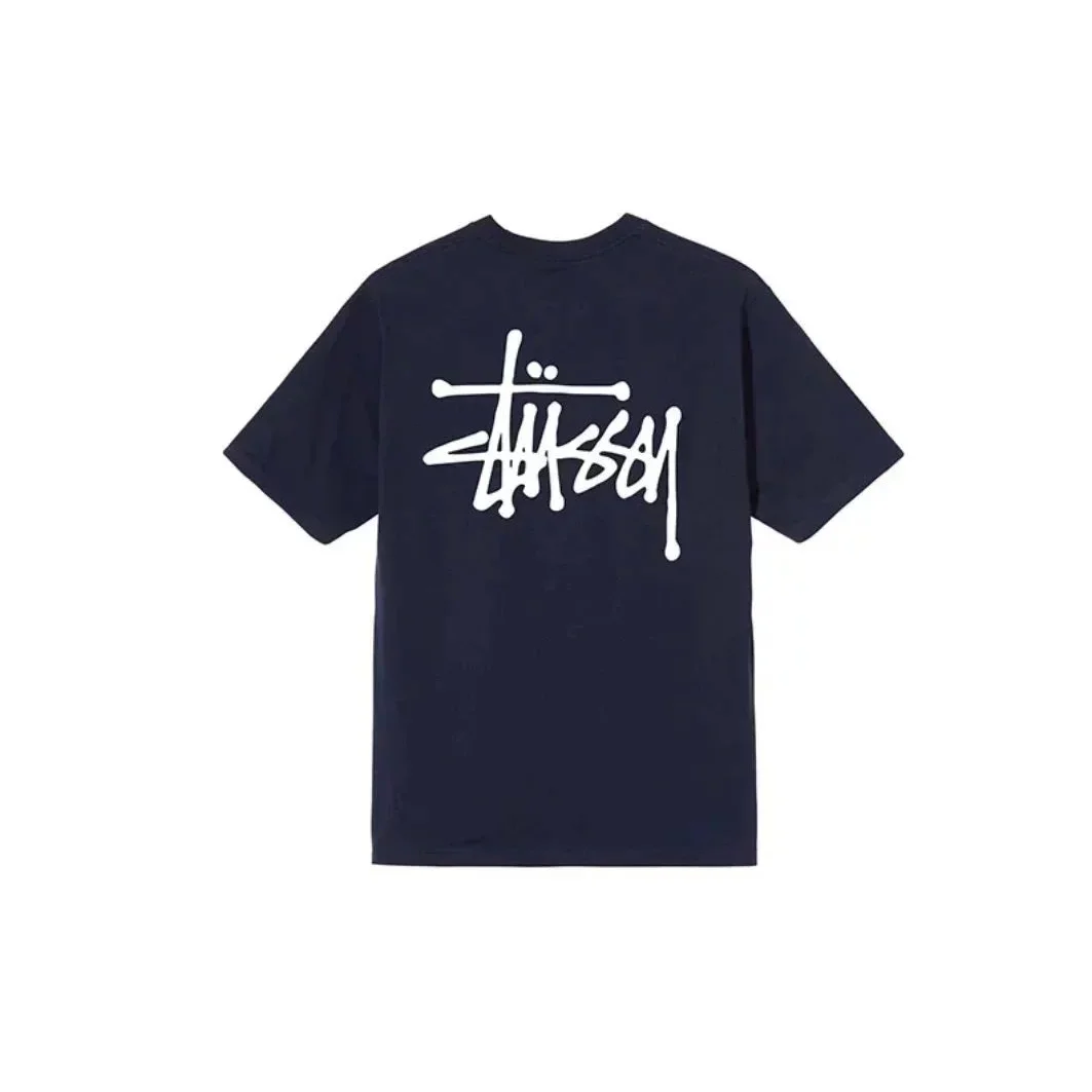 Stussy Stussy Basic Logo Navy T-Shirt Navy - 1