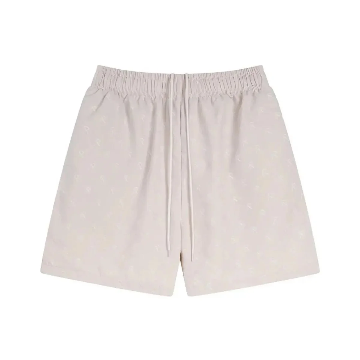 Essentials Light Beige Patterned Shorts Beige - 1