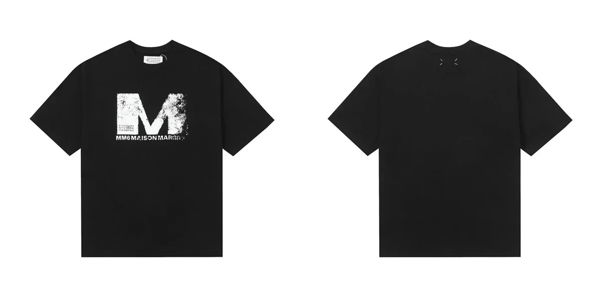 Maison Margiela Maison Margiela MM6 M Logo Black T-Shirt Black - 1