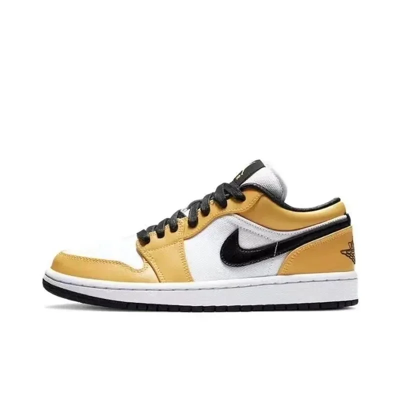 Jordan Nike Air Jordan 1 Low Sail/University Red/Black Sneakers Yellow - 1