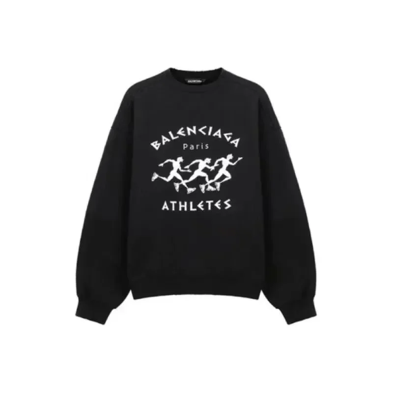 Balenciaga Balenciaga Black Athletes Graphic Sweatshirt Black - 1