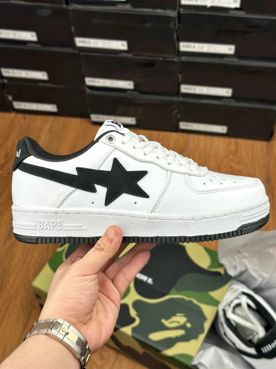 A Bathing Ape A Bathing Ape BAPE STA White/Black Sneakers White - 1