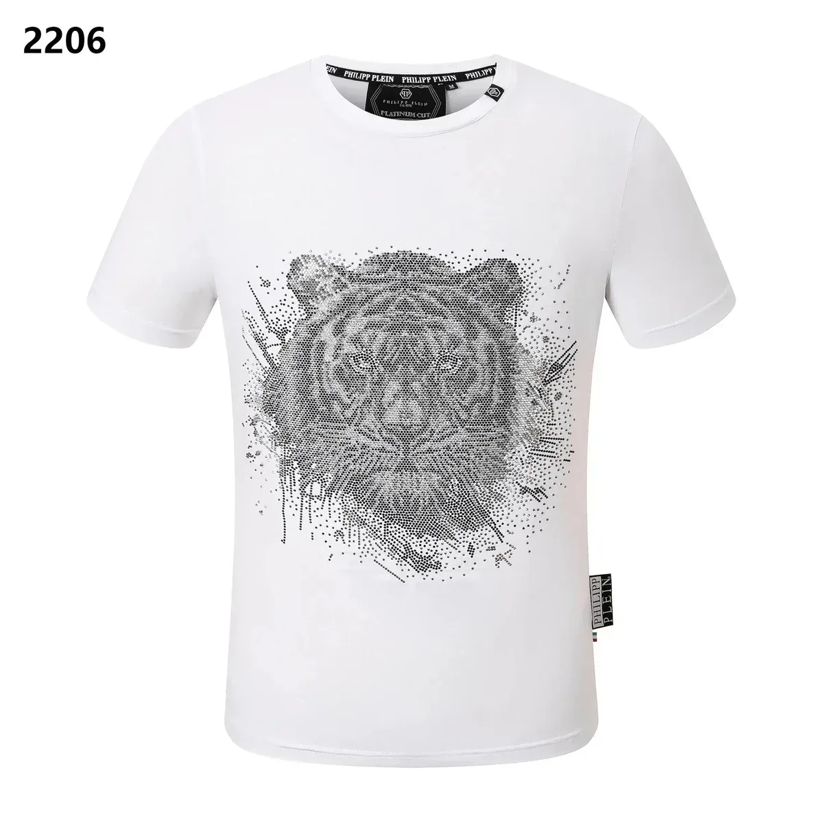 Philipp Plein Philipp Plein White Tiger Print T-Shirt White - 1