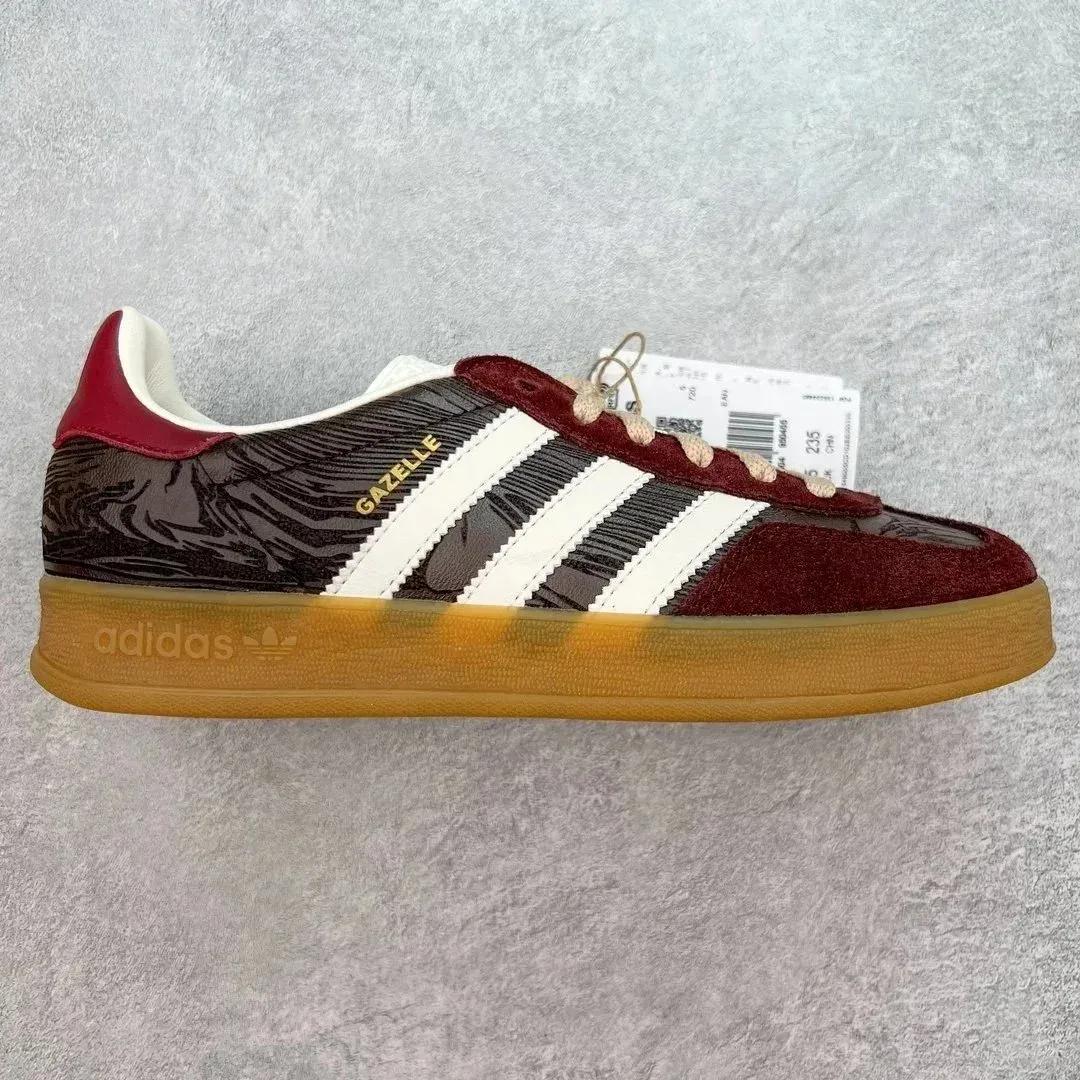 Adidas Adidas Gazelle Burgundy/White Sneakers Red - 1