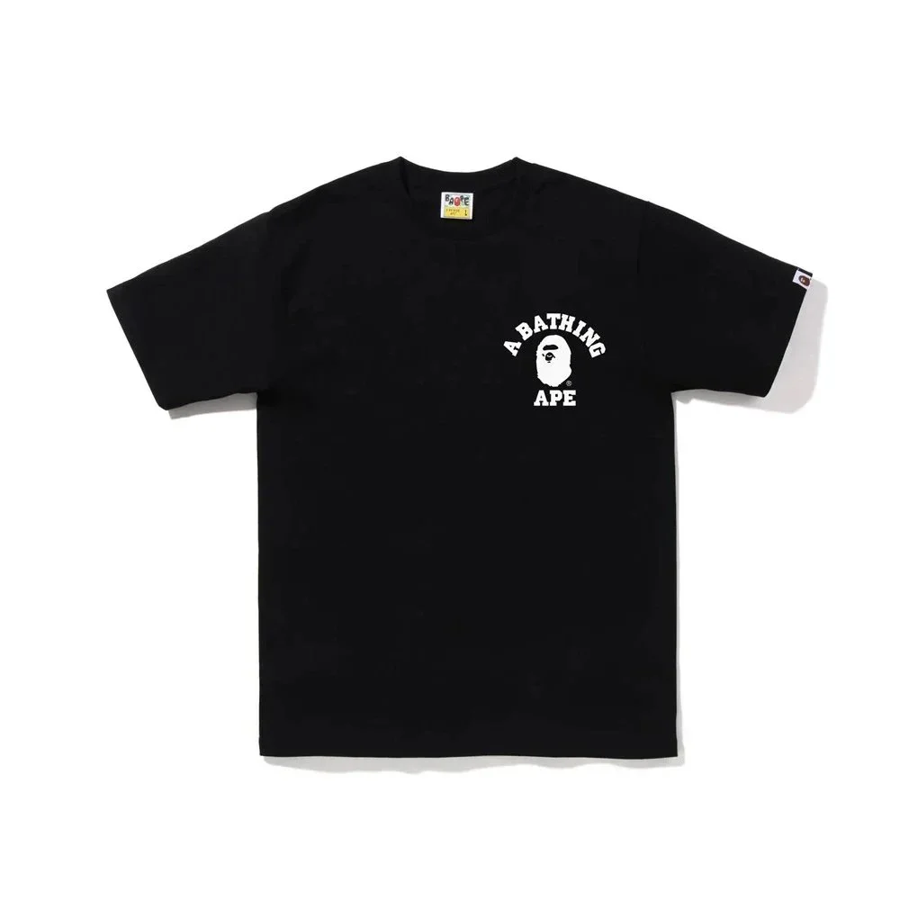 A Bathing Ape A Bathing Ape College Logo Black T-Shirt Black - 1