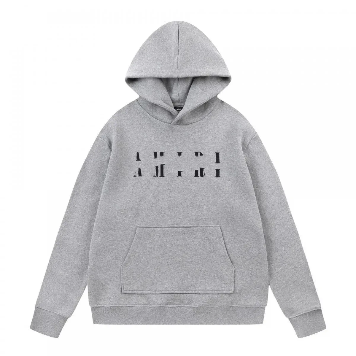 Amiri Amiri Grey Logo Hoodie Sweatshirt Grey - 1
