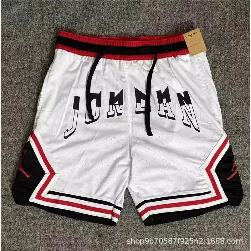 Jordan Nike Air Jordan Shorts White/Black Red Basketball White - 1