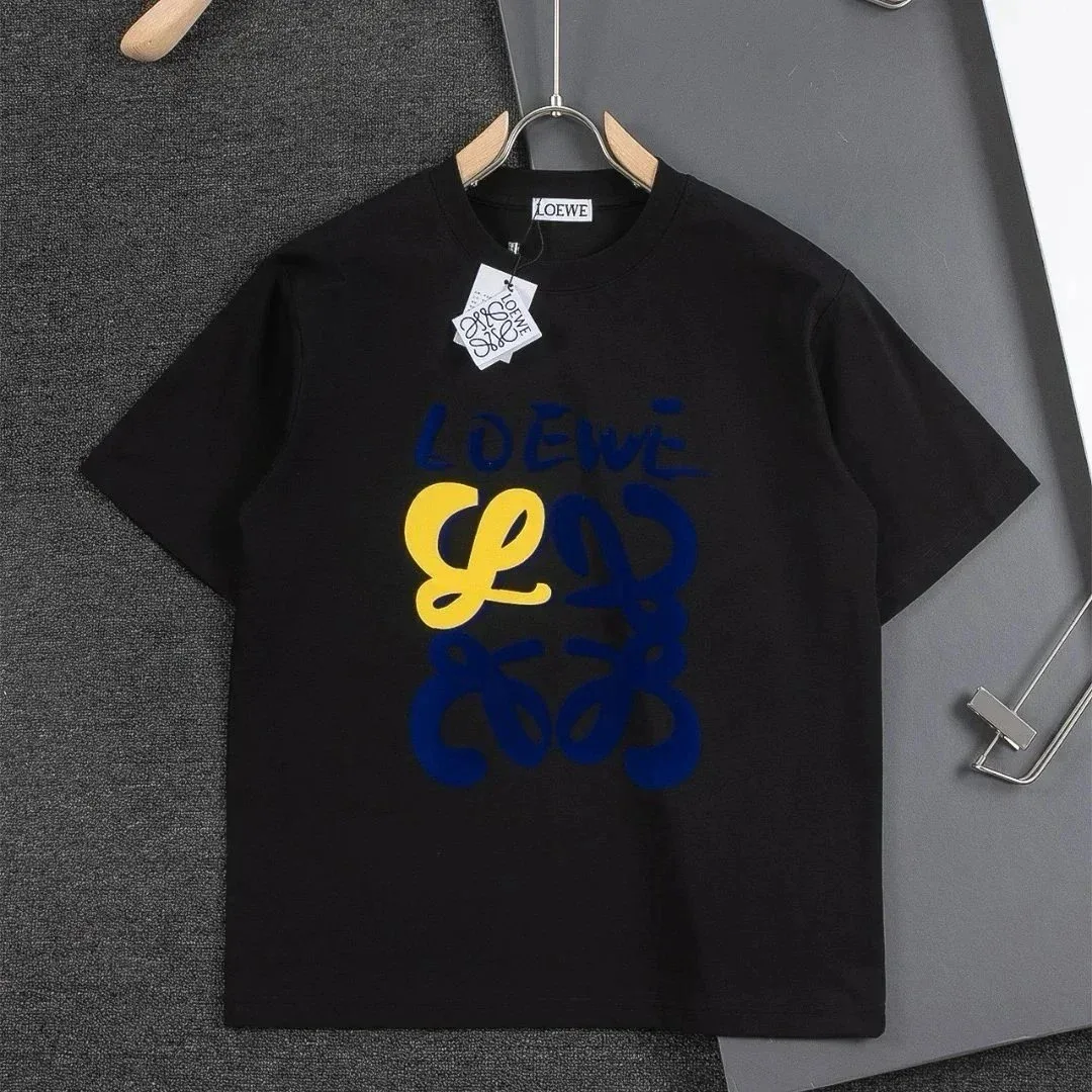 Loewe Loewe Black & Blue Logo T-Shirt Black - 1