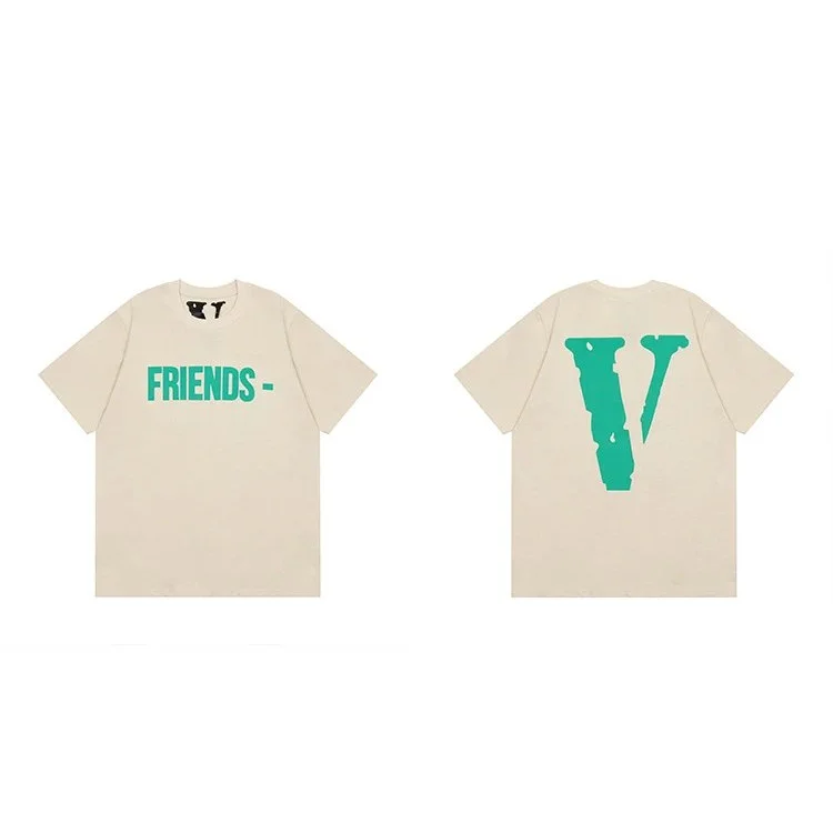 VLONE Vlone Friends T-Shirt Beige Solid Beige - 1