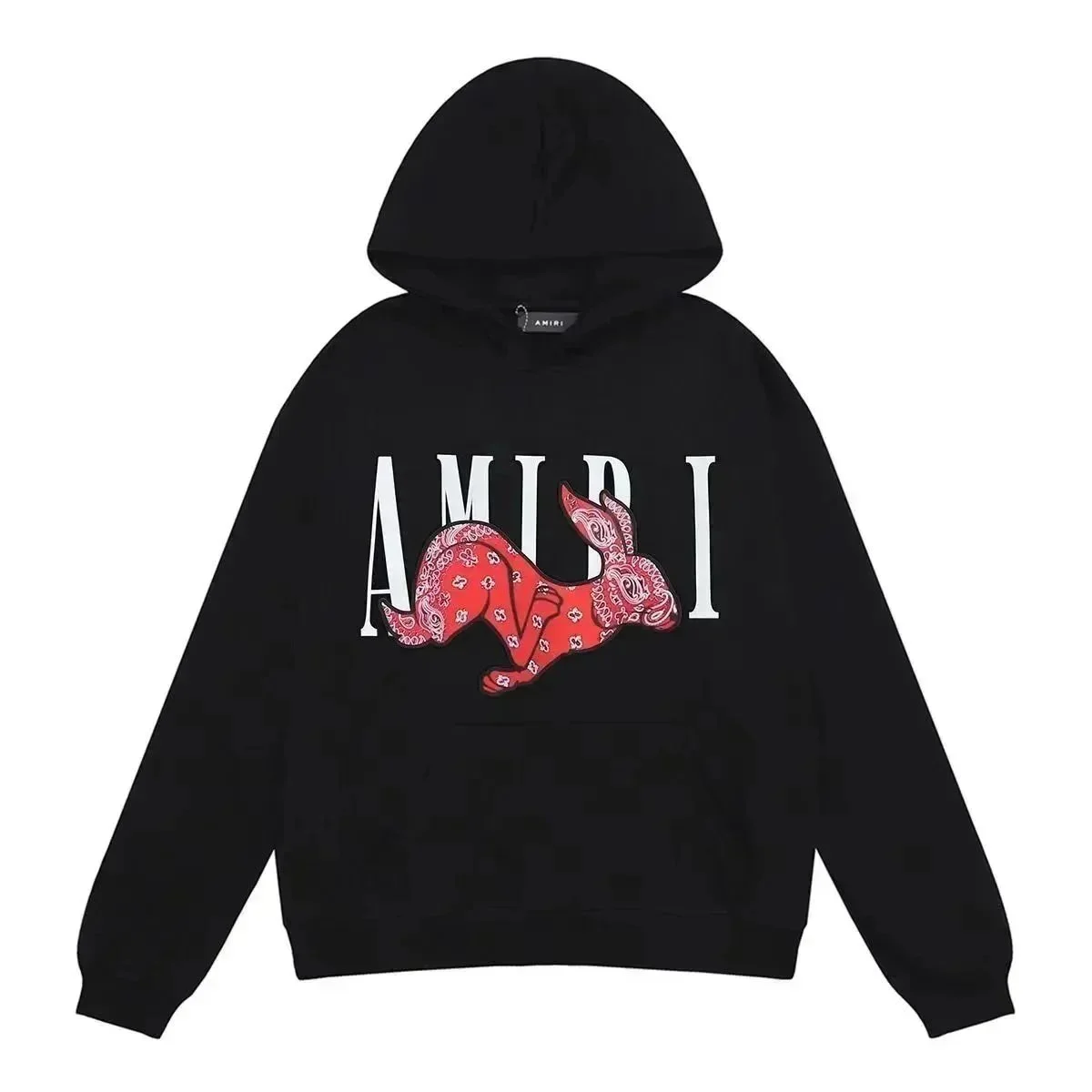 Amiri Amiri Black Rabbit Print Hoodie Black - 1