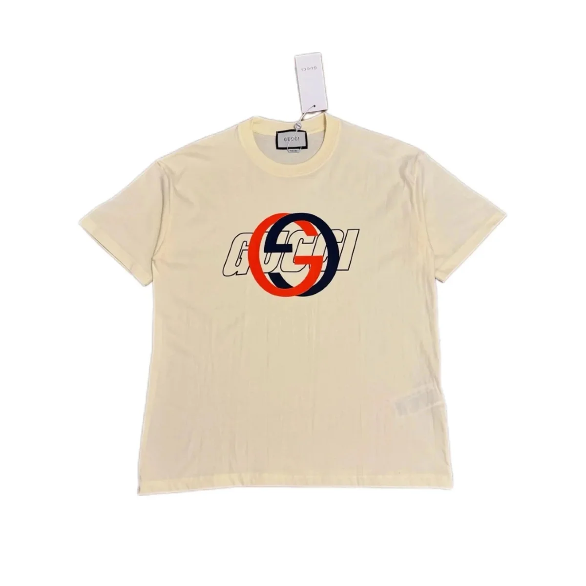 Gucci Gucci Beige GG Logo T-Shirt Beige - 1