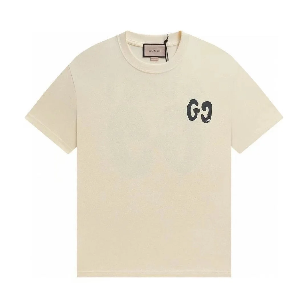 Gucci Gucci Off-White GG Logo T-Shirt Cream - 1
