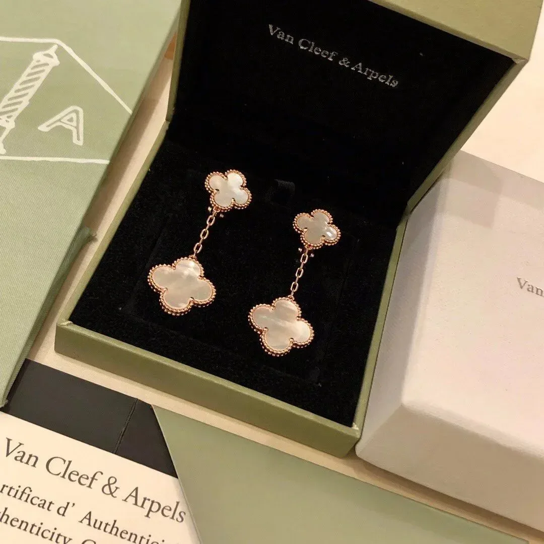 Van Cleef & Arpels Van Cleef & Arpels Alhambra Rose Gold Pearl Earrings Gold - 1
