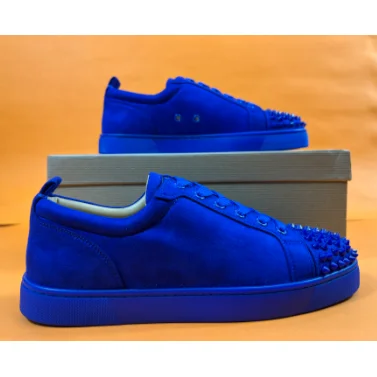 Christian Louboutin Christian Louboutin Louis Spiked Sneakers Blue Blue - 1