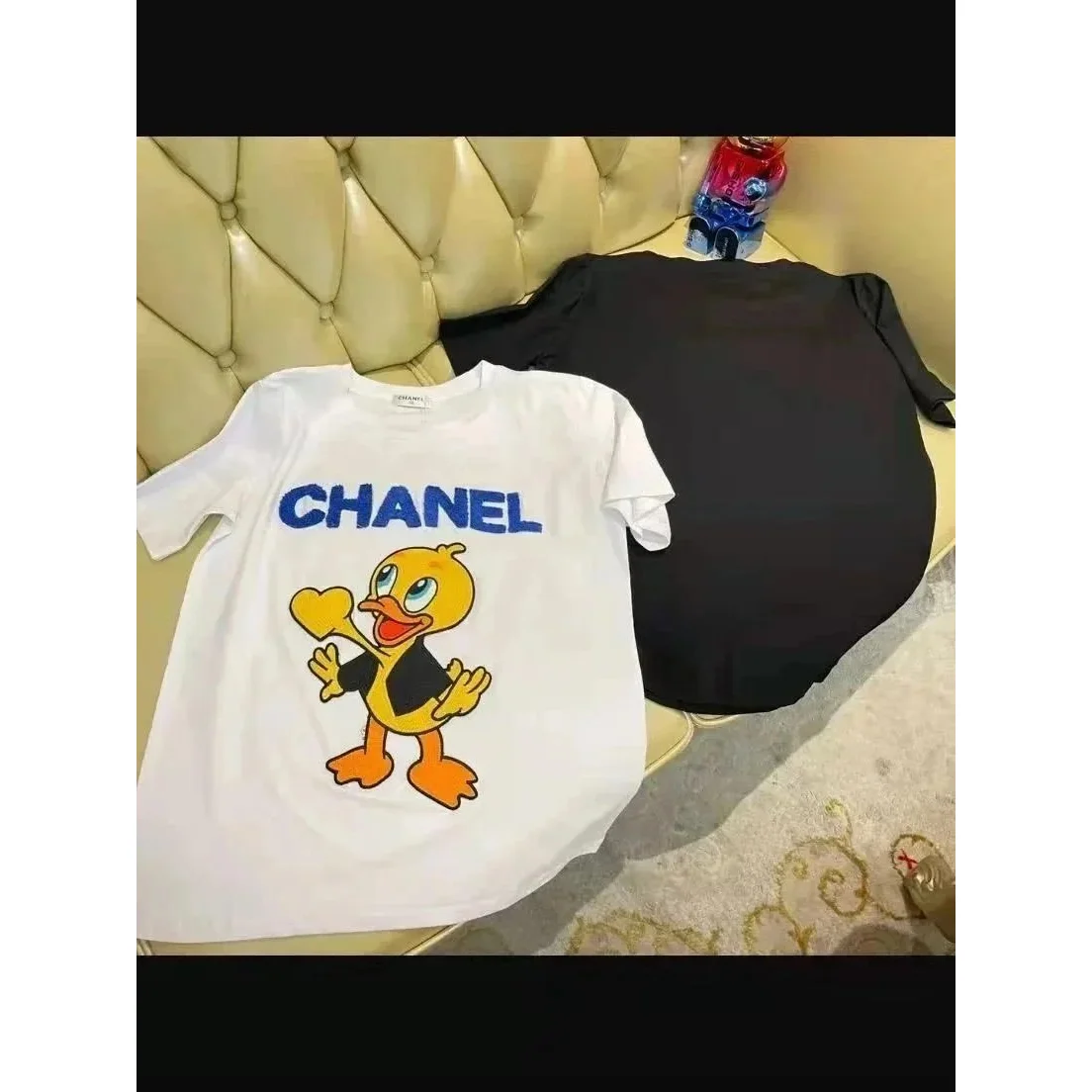 Chanel Chanel White Duck Print T-Shirt White