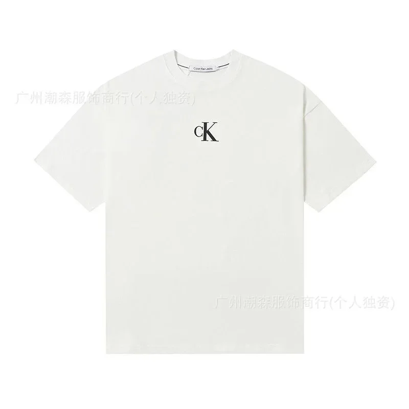 Calvin Klein Calvin Klein CK Monogram White Oversized T-Shirt White - 1
