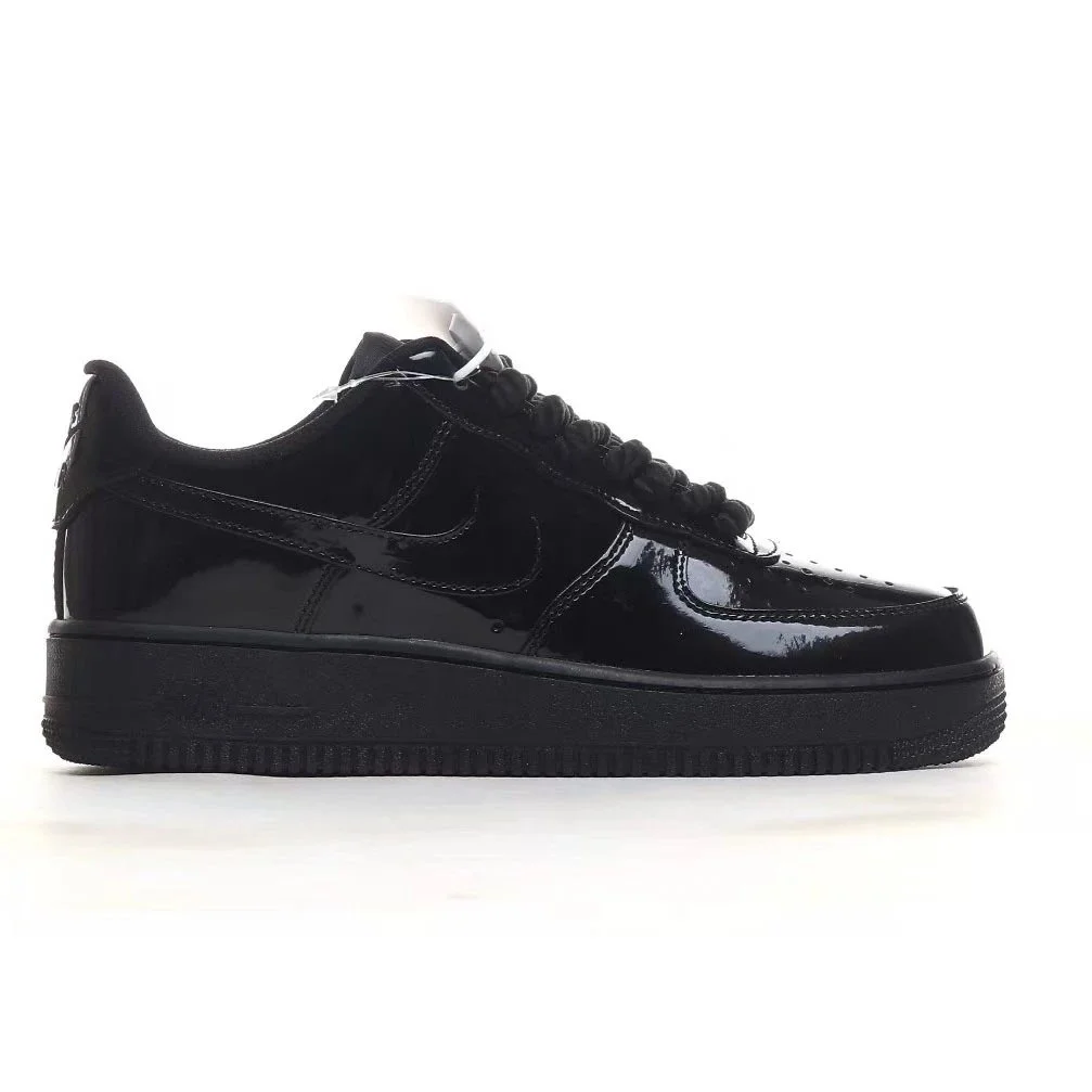Nike Nike Air Force 1 Patent Leather Black Sneakers Black - 1