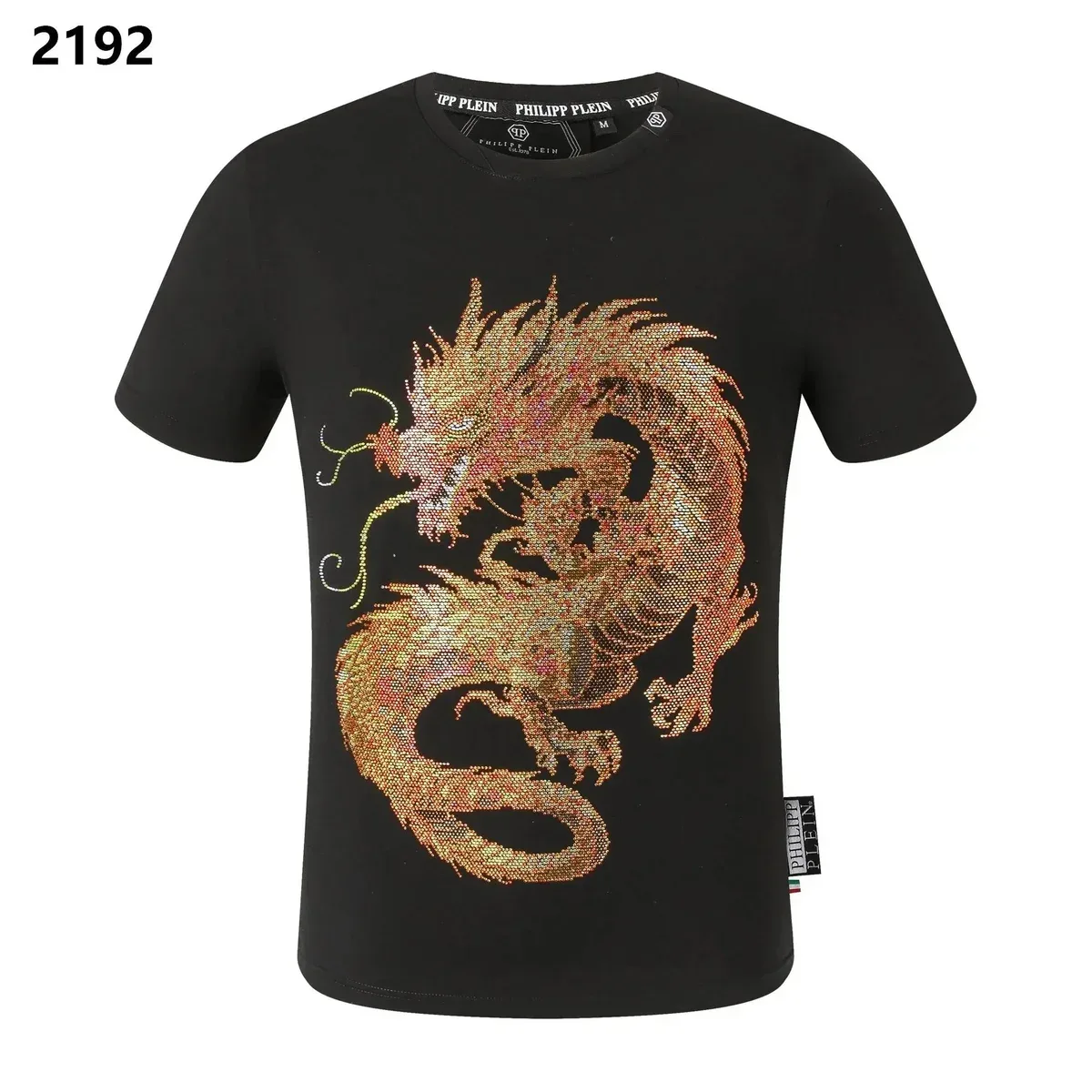 Philipp Plein Philipp Plein Dragon Print T-Shirt Black Black - 1