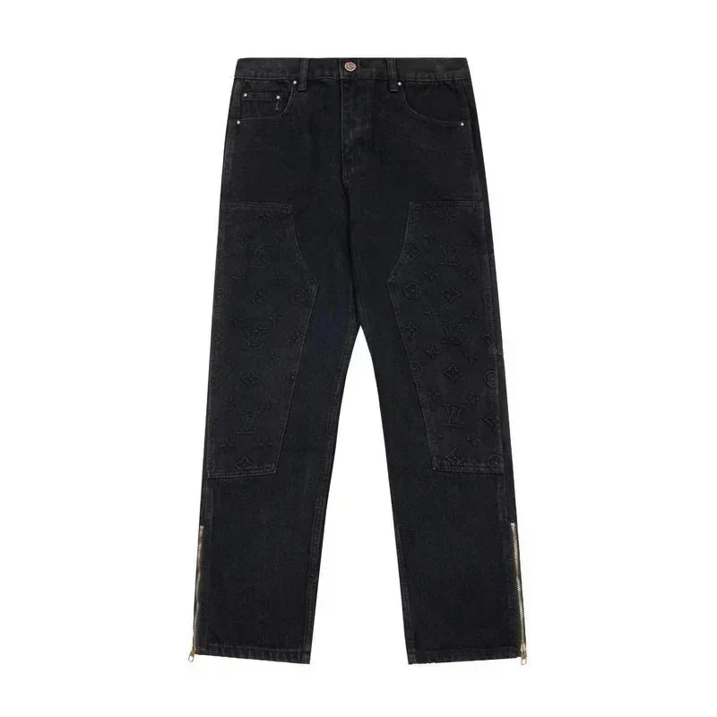 Louis Vuitton Louis Vuitton Monogram Panel Jeans Black Black
