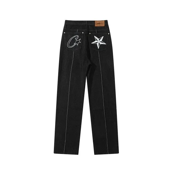 Other Black Jeans with Embroidered Stars and C Logo Black - 1