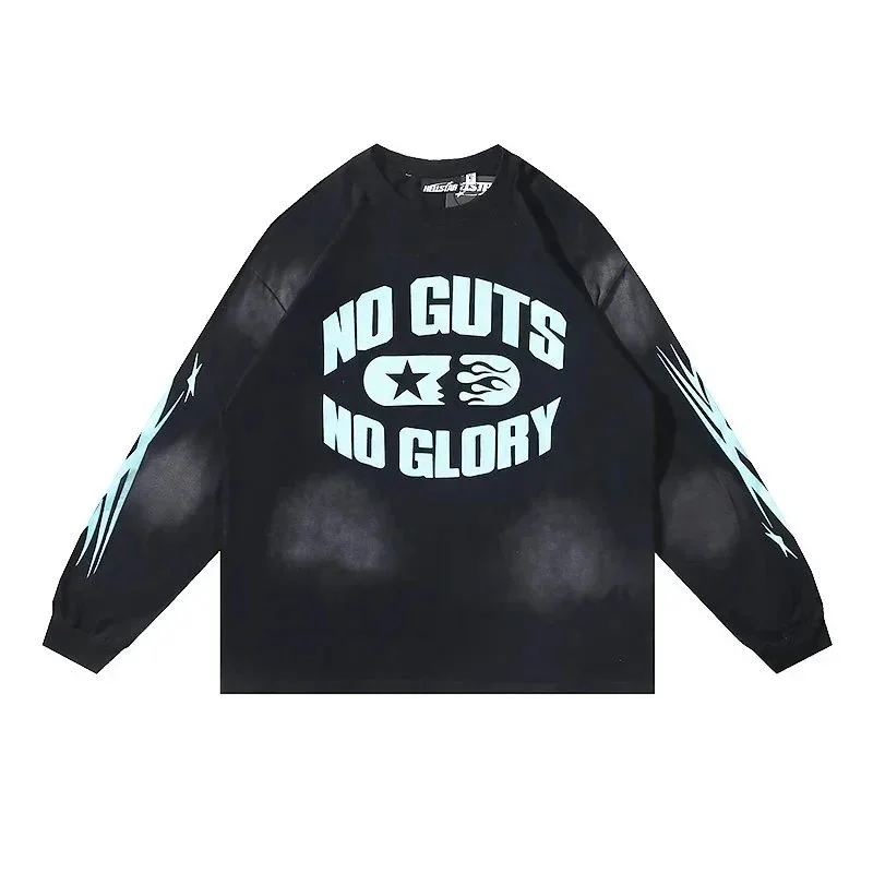 Other Unisex No Guts No Glory Long Sleeve T-Shirt Black Black - 1