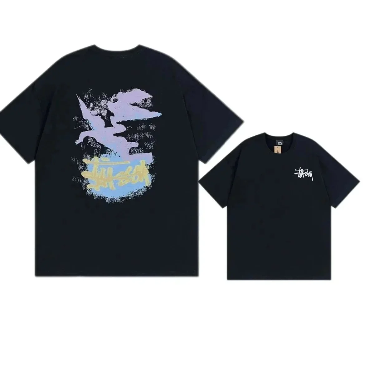 Stussy Stussy Pegasus T-Shirt Black Casual Tee Black - 1