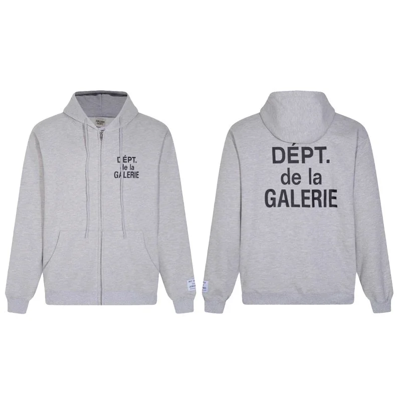 Gallery Dept. Gallery Dept. Dépt. de la Galerie Zip-Up Hoodie Grey Grey - 1