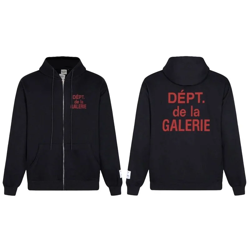 Gallery Dept. Gallery Dept. Dépt. de la Galerie Black Zip-Up Hoodie Black - 1