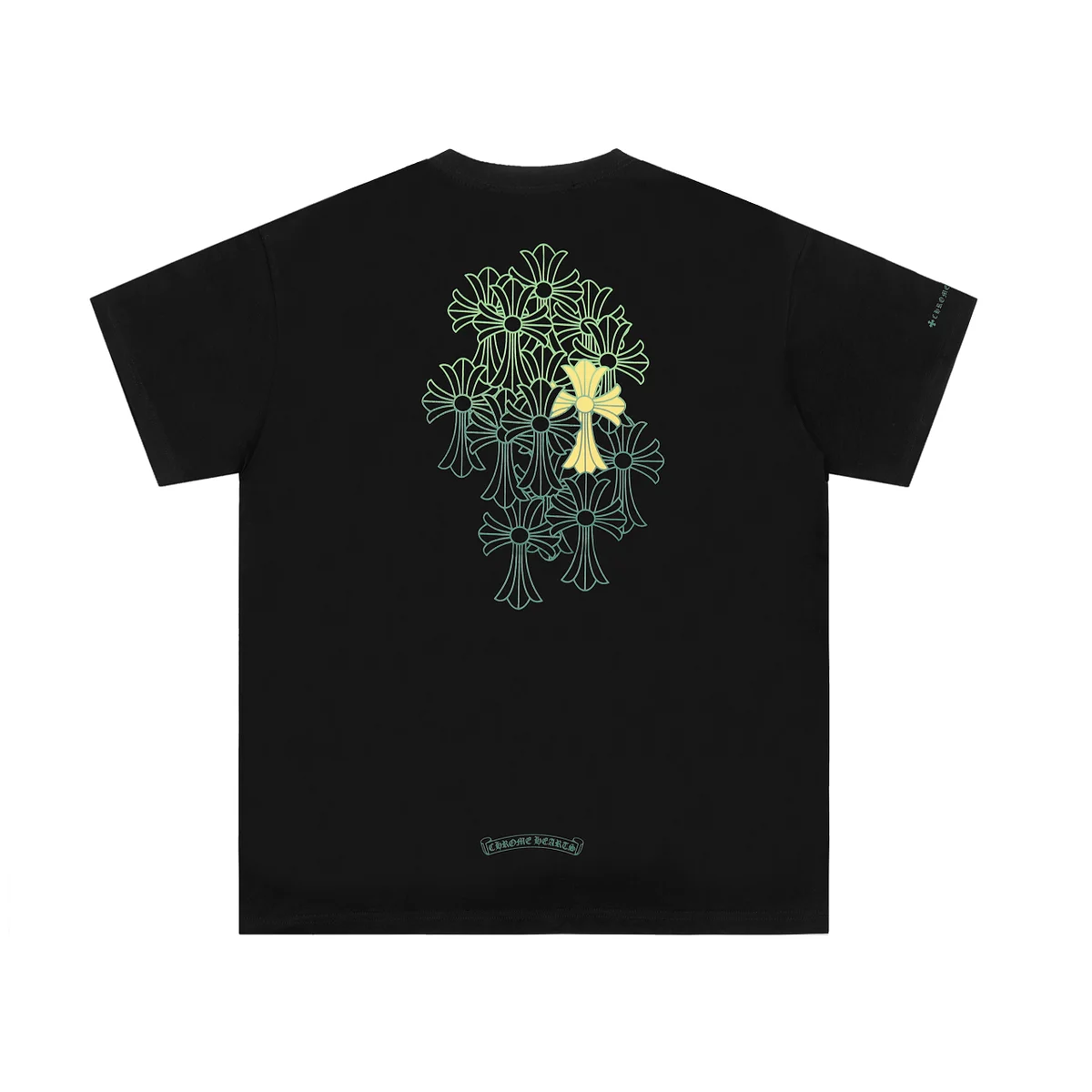 Chrome Hearts Chrome Hearts Floral Cross Black T-Shirt Black - 1