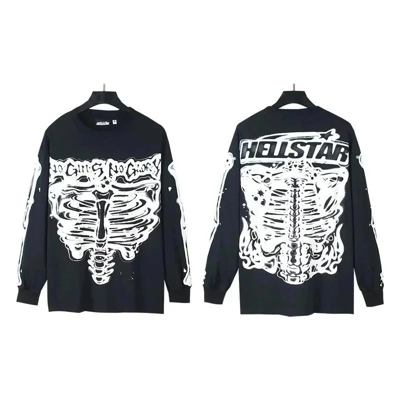 Hellstar Hellstar Studios No Girls No Glory Black Long Sleeve T-Shirt Black - 1