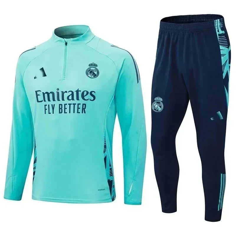 Real Madrid Adidas Real Madrid Training Tracksuit Set Blue - 1