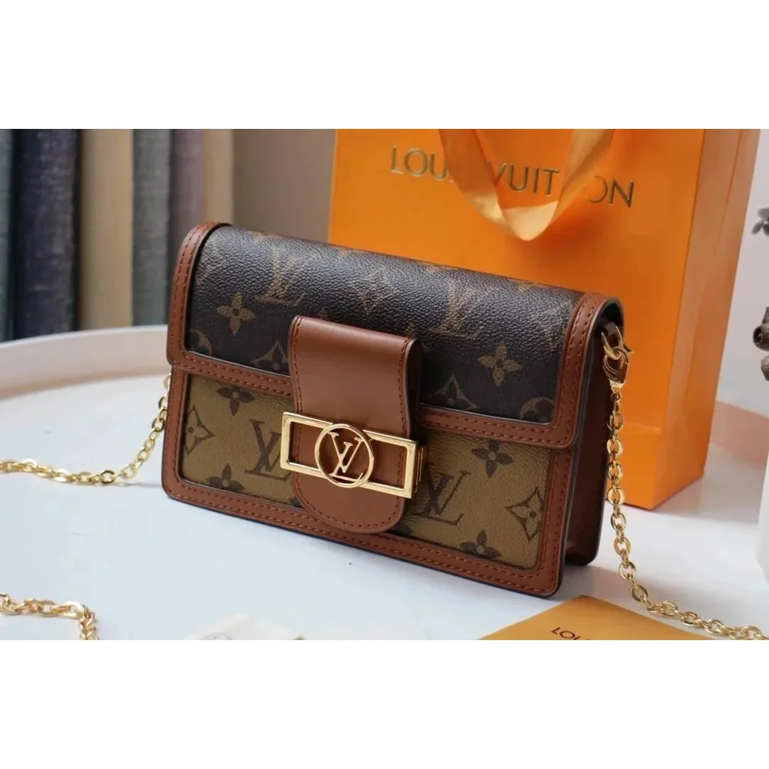 Louis Vuitton Louis Vuitton Speedy Monogram Crossbody Bag Brown