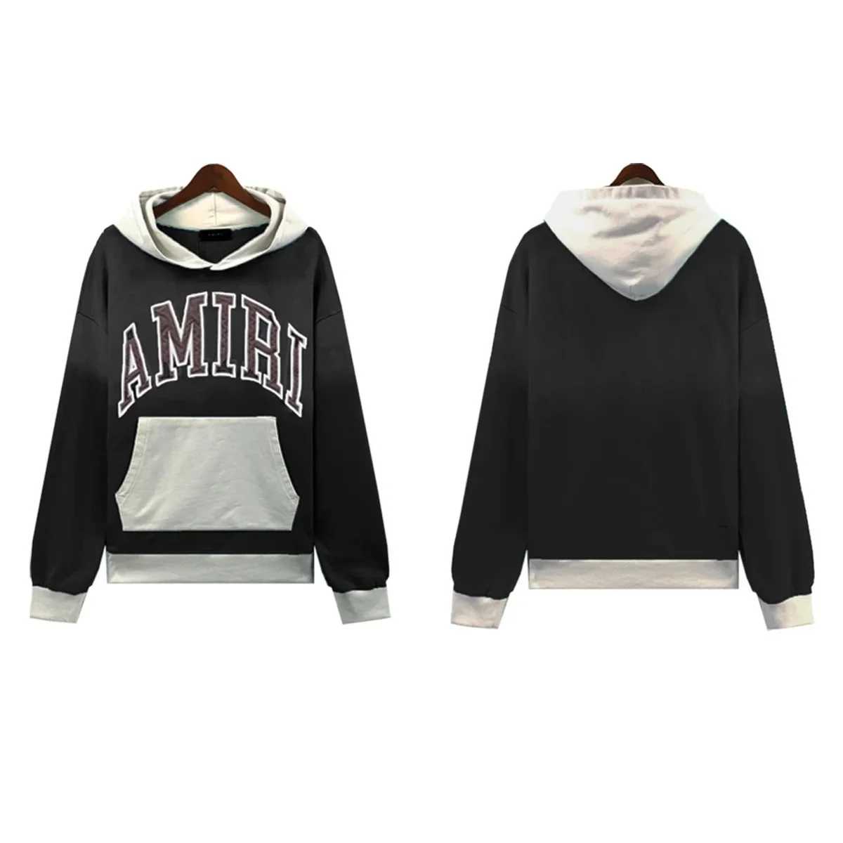 Amiri Amiri Lettering Hoodie Black/White Top Black - 1