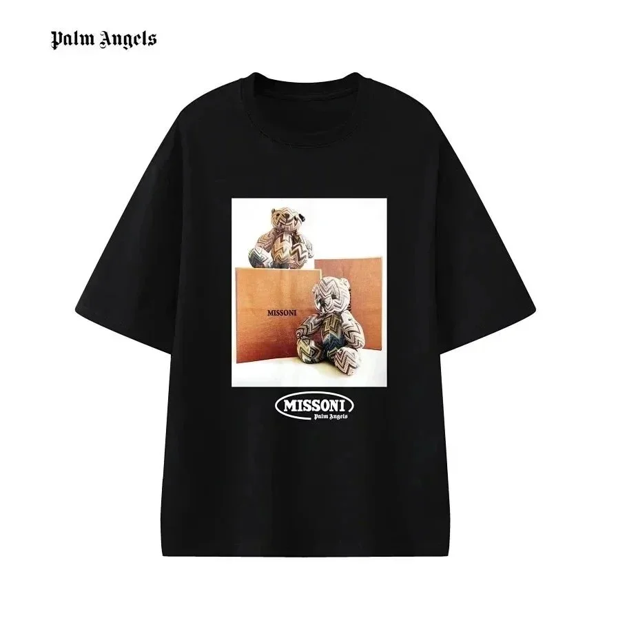 Palm Angels Palm Angels Black Missoni Bear T-Shirt Black - 1