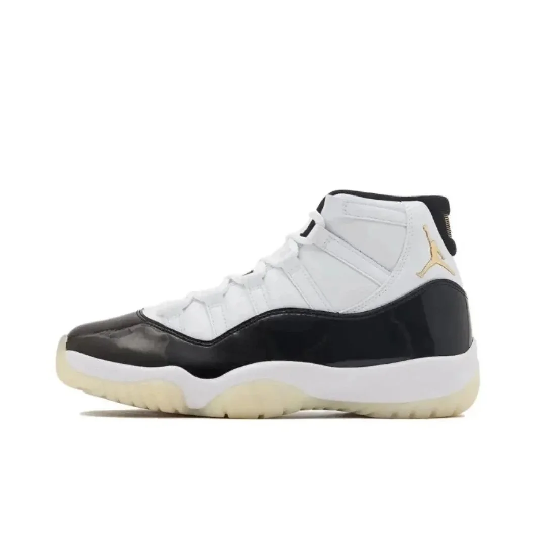Jordan Nike Air Jordan 11 White/Black Gold Sneakers Black - 1