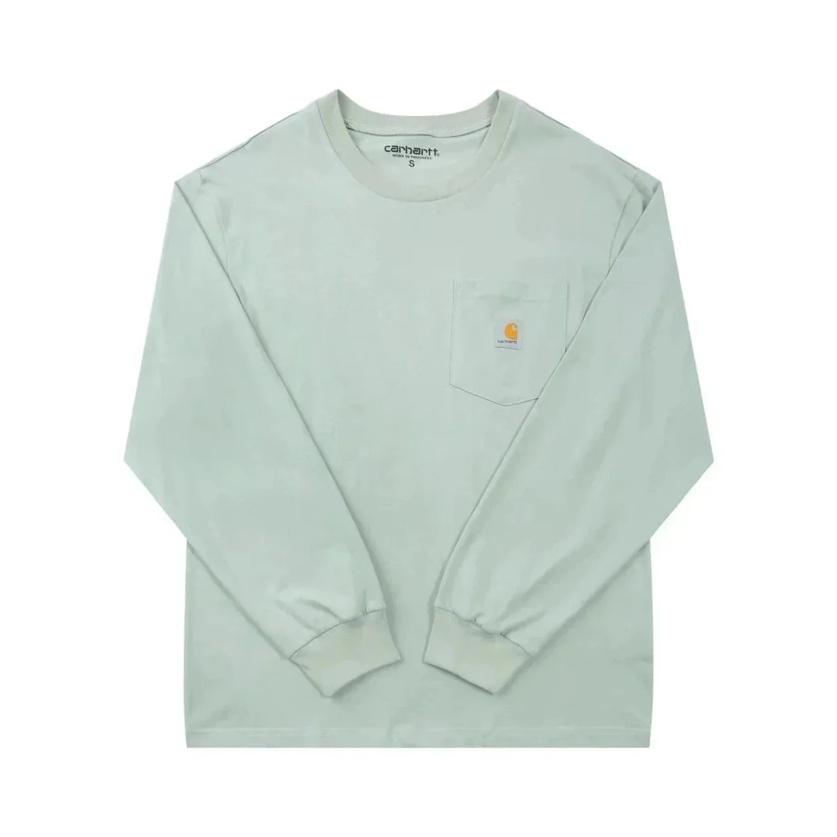 Carhartt Carhartt Long Sleeve Pocket T-Shirt Mint Green Green - 1