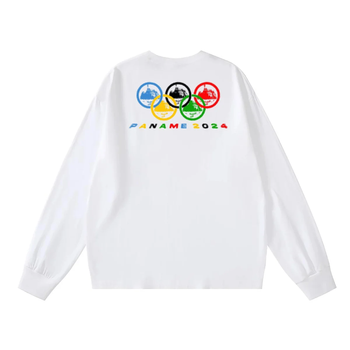 A Bathing Ape A Bathing Ape White Olympic Paname 2024 Long Sleeve T-Shirt White - 1