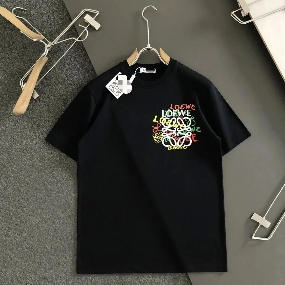 Loewe Loewe Anagram Black T-Shirt Black - 1