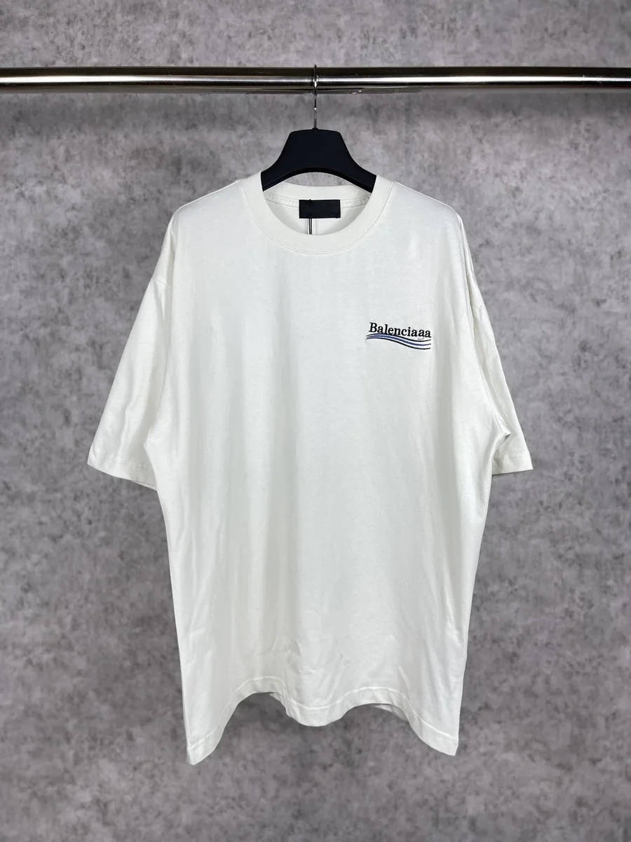 Balenciaga Balenciaga White Oversized T-Shirt with Logo Print White - 1
